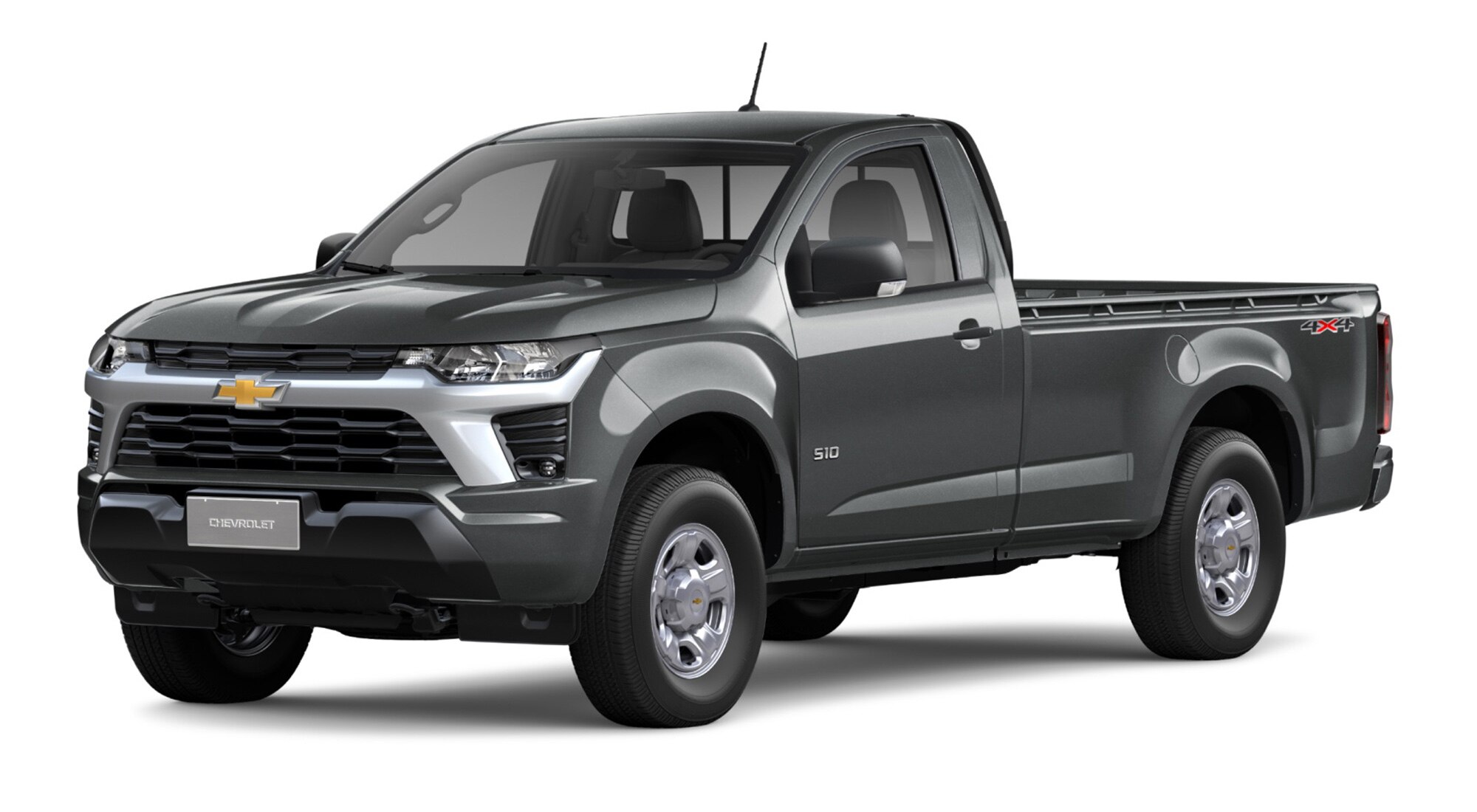 Chevrolet S10 cabine simples cor cinza âmbar